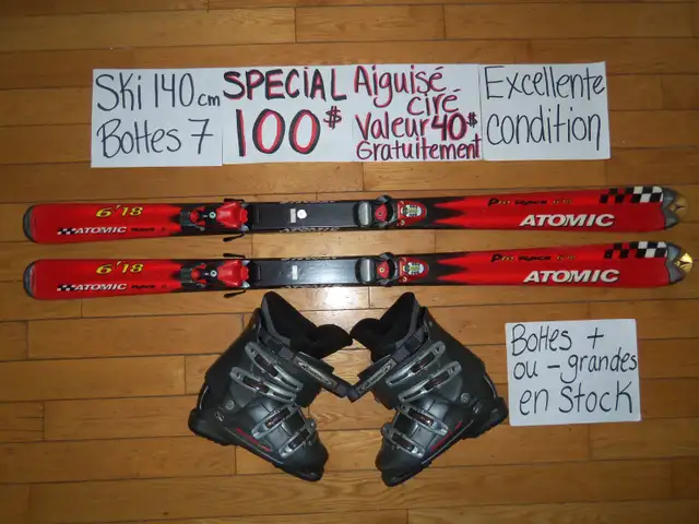 Plusieurs ensembles kit de ski alpin et twin tip 130 140 cm in Ski in Drummondville - Image 3