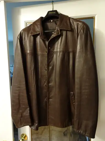 Men’s Leather Jacket Firense men’s jacket, size Large plus (56). Mint condition. Custom made in Ital...