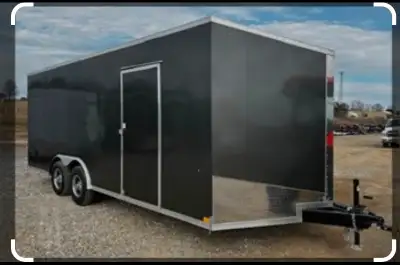 2020 Formula Conquest Enclosed Trailer 8.5x18 with additional 12” height. 2500lbs. Alum wheels. Blac...