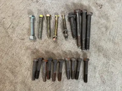 Various Steel Bolts. Shop / Garage projects. 4”- 7”   All for $5, View more