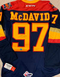 CONNOR MCDAVID SIGNED ERIE OTTERS CCM JERSEY