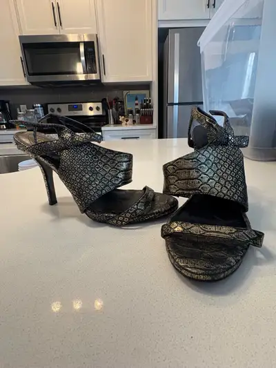 Guess Snakeskin Print Stiletto Sandals Size 8, View more