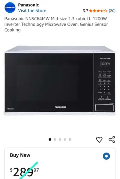 Frigidaire 1.5 cu. ft. Countertop Microwave 1000W. 50% OFF, View more