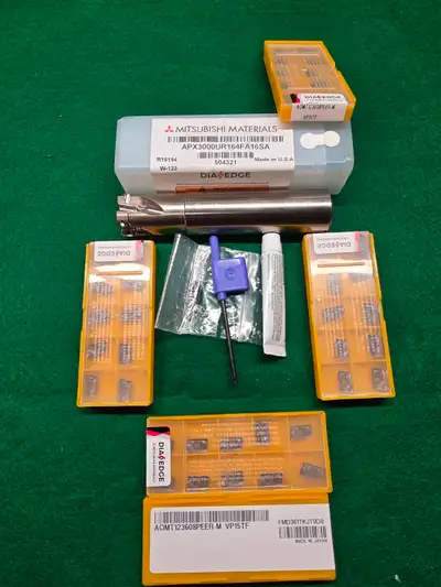 Mitsubishi 1” DIA CUTTER APX3000 SET With 50 Inserts, View more