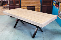 Handcrafted Dining Table - Reclaimed Bowling Alley