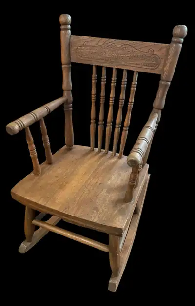 Wooden Rocking Chair Vintage Kids Solid Wood, View more