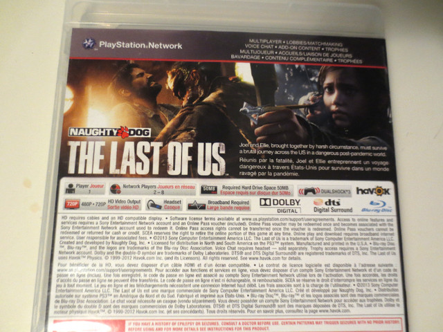 PS3 Game - The Last of Us - Original Release - Naughty Dog/Sony in Sony Playstation 3 in City of Halifax - Image 4