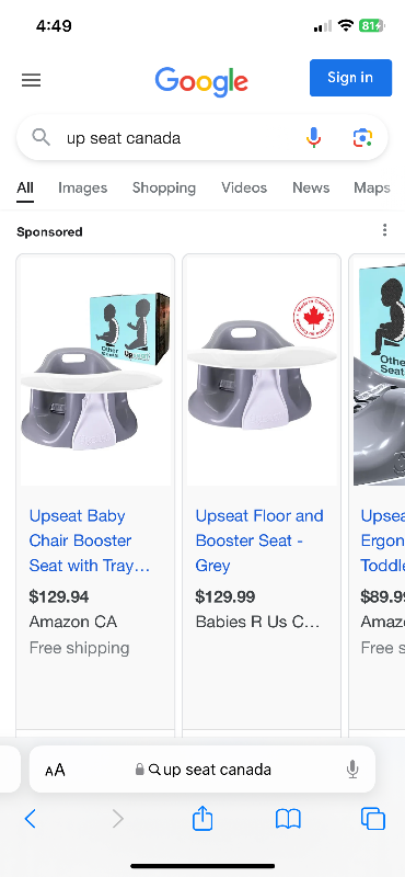 Up seat chair booster, View more