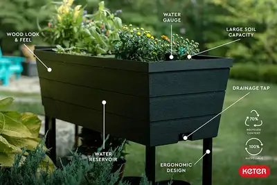 Purchased for $120 + tax ($135) Selling for only $70! Previously used 110L Deep Garden Beds for prod...