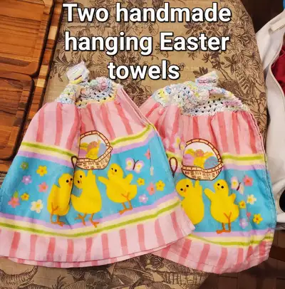 Two handmade hanging Easter towels - $15 each or $25 for both, View more