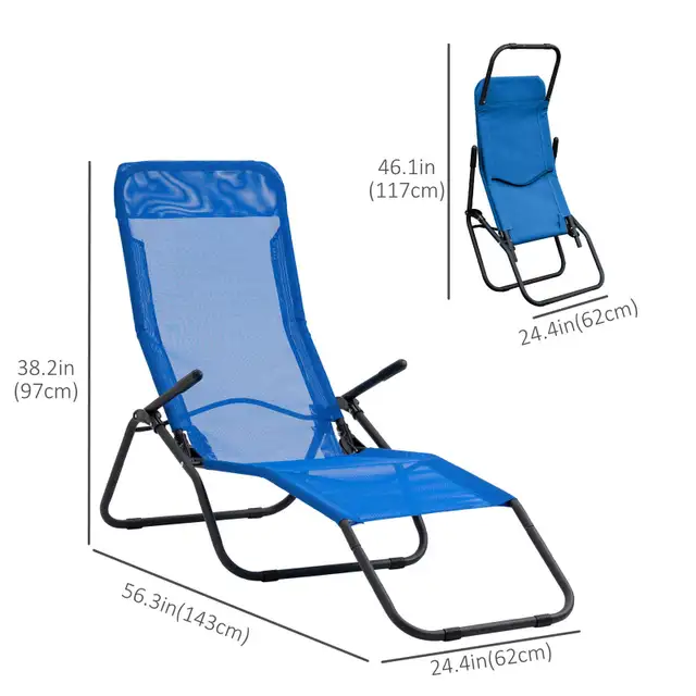 Out sunny Foldable Patio Lounge Chair in Patio & Garden Furniture in Markham / York Region - Image 4