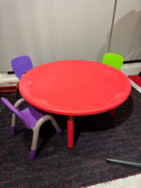 Large 45” round kids art crafts table 