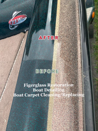 Boat Detailing & Gel  coat restoration , carpet replacement!