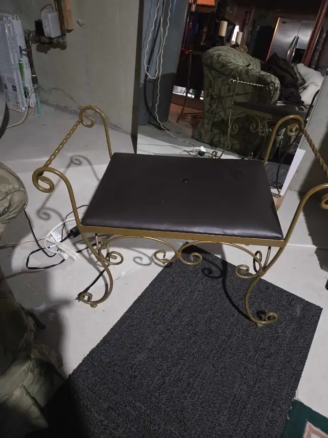 Metal Vanity Bench