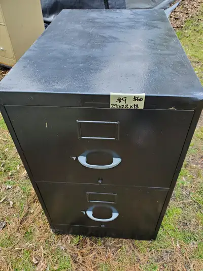 TWO DRAWER UPRIGHT DEEP FILING CABINET TOOL STORAGE UNIT BLACK, View more