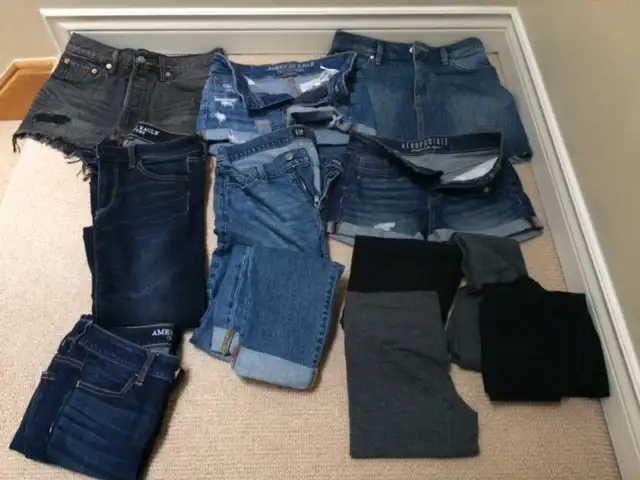 Girl's Abercrombie Sweater-Small / AE Jeans +  Shorts (0, 00)63234604191873121