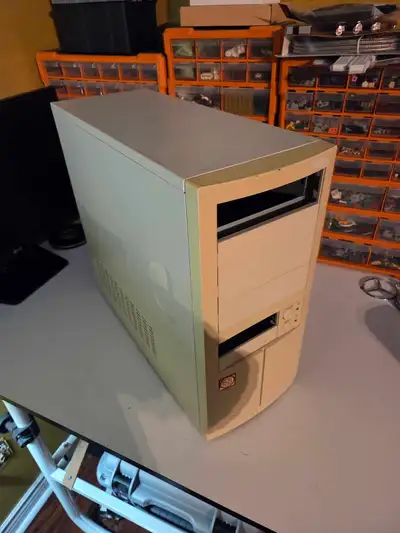 1998 PC case, cd drive, and floppy drive, View more