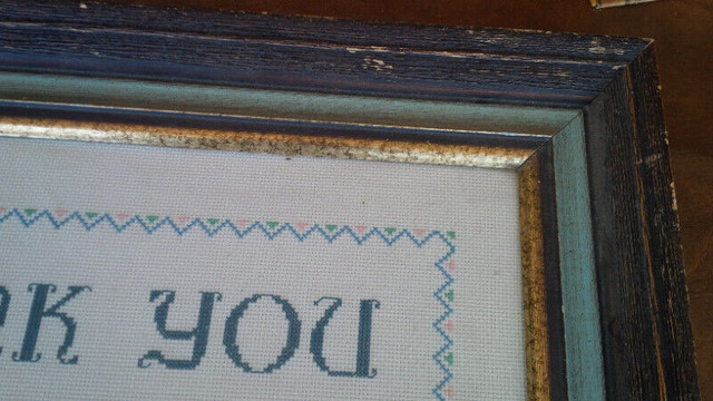 Embroidered/Framed Under Glass: Thank You For Not Smoking in Arts & Collectibles in Stratford - Image 3