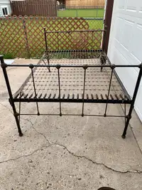 Antique Folding Wrought Iron Bed