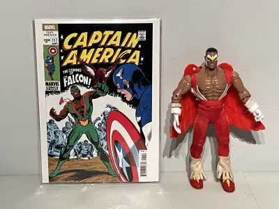 Captain America #117 Marvel Comic Book + Falcon Action Figure, View more