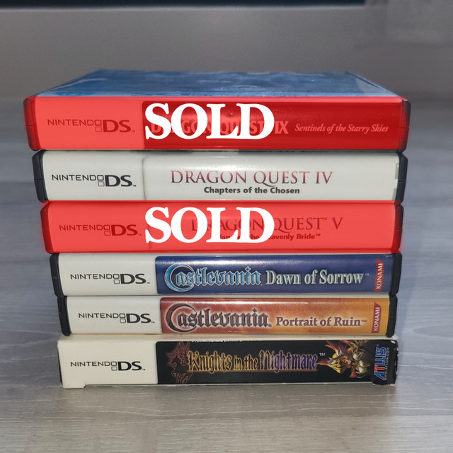 Castlevania and Dragon Quest games for Nintendo DS. in Nintendo DS in Edmonton