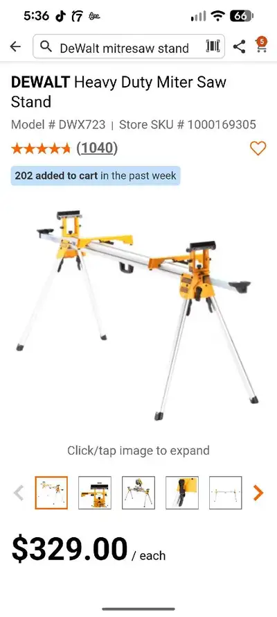 DeWalt DWX723 Miter Saw Stand, View more