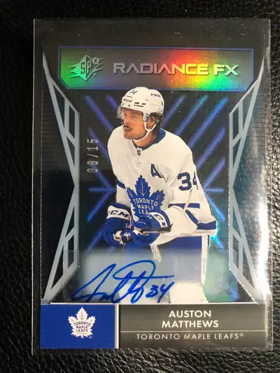 Auston Matthews serial numbered autographed card only 15 made, View more