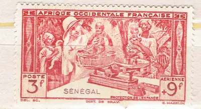 Un vieux grand Timbre coloniale tout neuf / MINT STAMP de SÉNÉGAL AFRIQUE OCCIDENTALE FRANÇISE, "PRO...