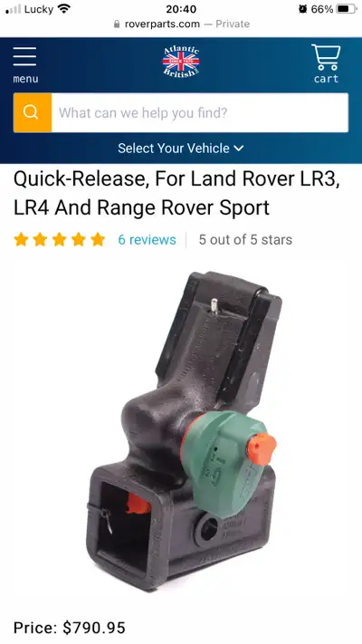 Selling a Quick Release Towing Trailer Hitch 2-Inch Receiver For Land Rover LR3, LR4 And Range Rover...