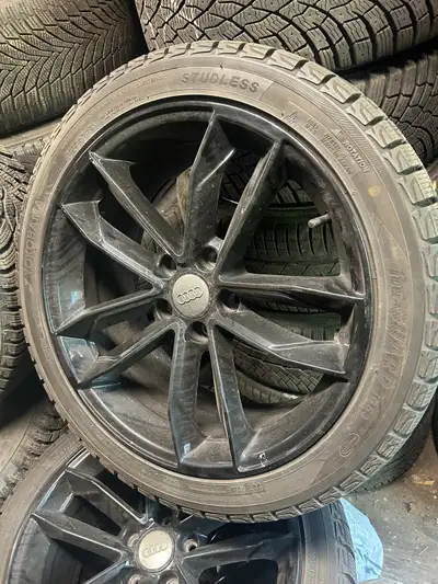 18” Audi A4/S4/A5/S5 wheels with 245-40-18 Yokohama iceguard winter tires. In very good condition. T...