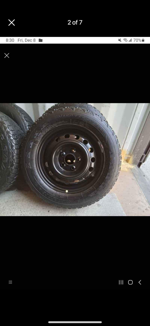 Set of 4 FIRESTONE winter tires rims(195 65 15) pattern (5×114.3 in Tires & Rims in Oakville / Halton Region - Image 2