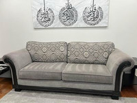 Grey fabric sofa/ couch