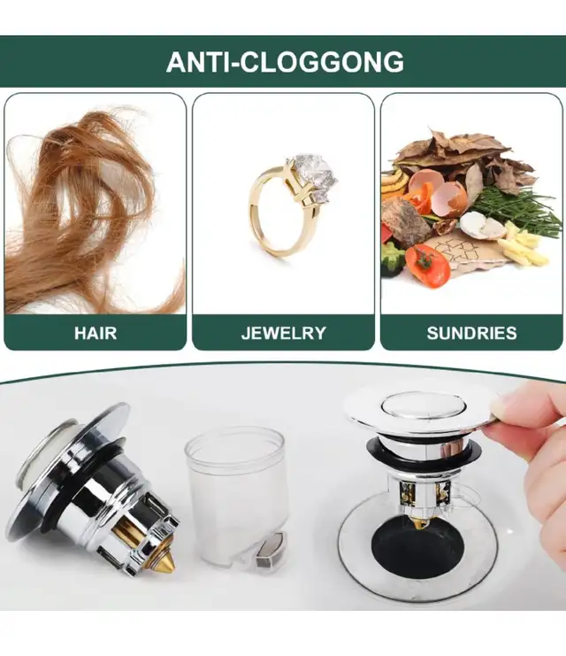 Drain Stopper, Pop Up Stopper, Anti-Odor in Bathwares in Markham / York Region - Image 3