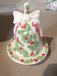 Ceramic Christmas Candy  Dish - One of a Kind