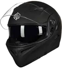 ILM Motorcycle Dual Visor Flip up Modular Full Face Helmet Small