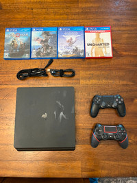 PS4, 6 Games, 2 Controllers