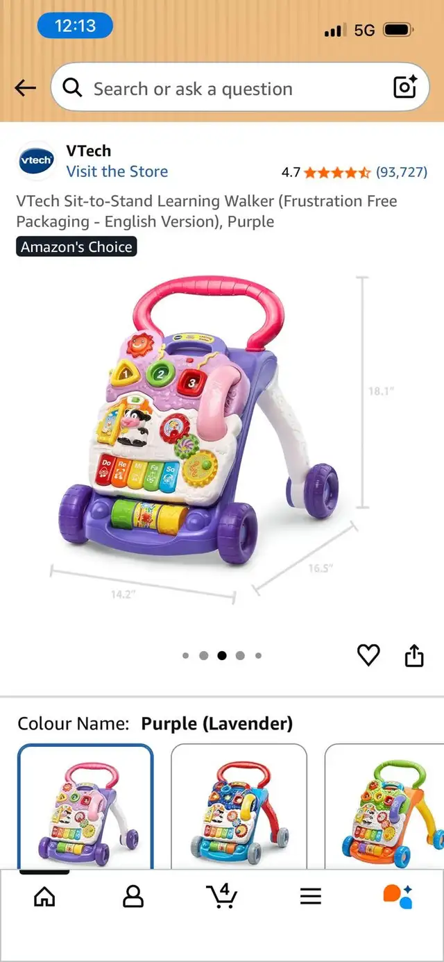 VTech Learning Walker in Toys in London - Image 3