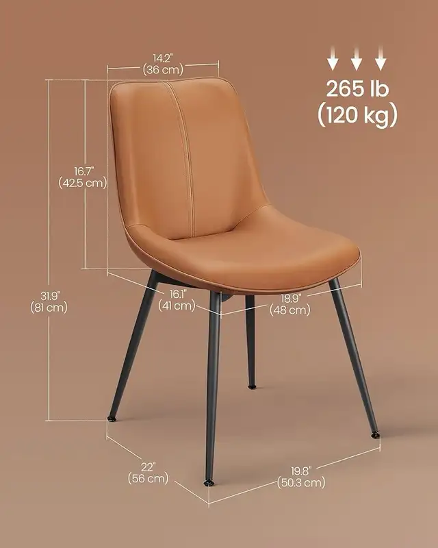 Vasagle dining chair brown in Chairs & Recliners in Markham / York Region - Image 3