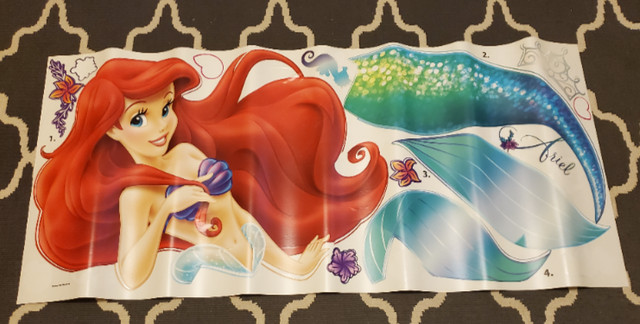 Wall decal 38 x 31 inch little mermaid decoration bedroom in Home Décor & Accents in Mississauga / Peel Region - Image 3