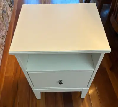 Details: - White IKEA nighstand (Idanäs) - Great condition, hardly used (no staining or chipping) -...