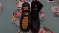 CAT Work Boots. Steel Toes, Black,  Barely used,
