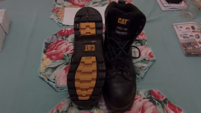CAT Work Boots. Steel Toes, Black,  Barely used, in Men's Shoes in Calgary
