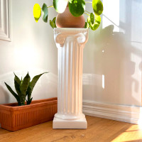 Vintage Ceramic Pillar Column Pedestal