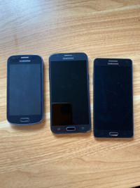 3 Samsung smart phones 