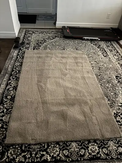 Grey/Beige furry carpet (4x6) size small, View more