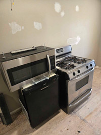 Gas Stove + Oven, Dish Washer and Microwave