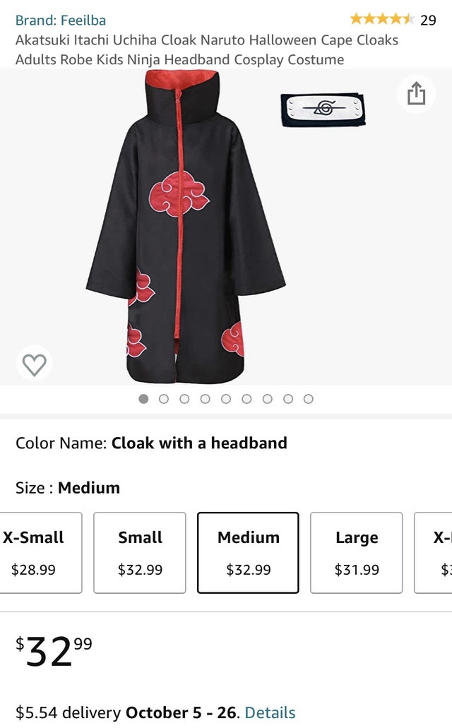 Akatsuki Itachi Uchiha Cloak Naruto Cape Cloaks costume. Costumes