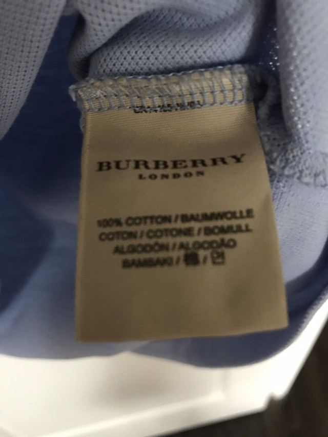 2 Burberry ladies polo shirt in blue & white colour in Women's - Tops & Outerwear in City of Toronto - Image 3
