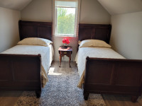 2 sleigh twin bed sets for sale