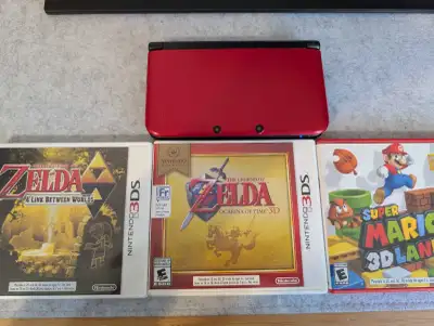 new nintendo 3DS XL with charger and games, View more